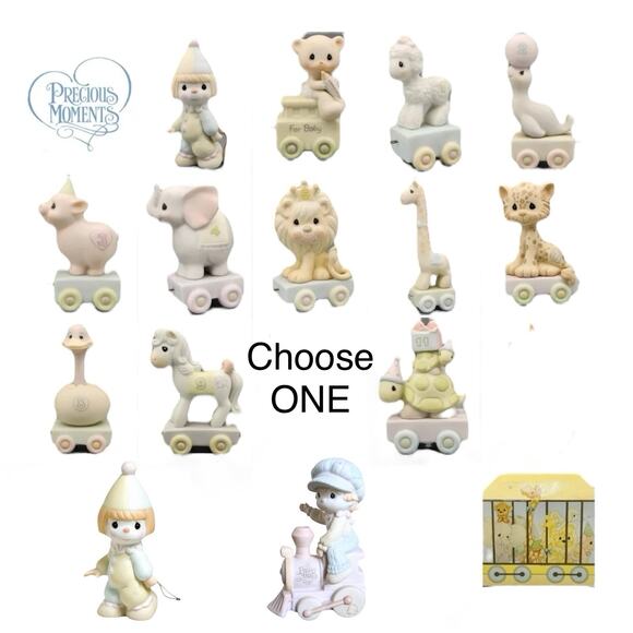 PICK ONE Precious Moments BIRTHDAY TRAIN 1 2 3 4 5 6 7 8 9 11 or Train Conductor - Picture 1 of 5